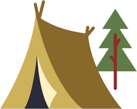 Camp Tent Tree Summer Graphic